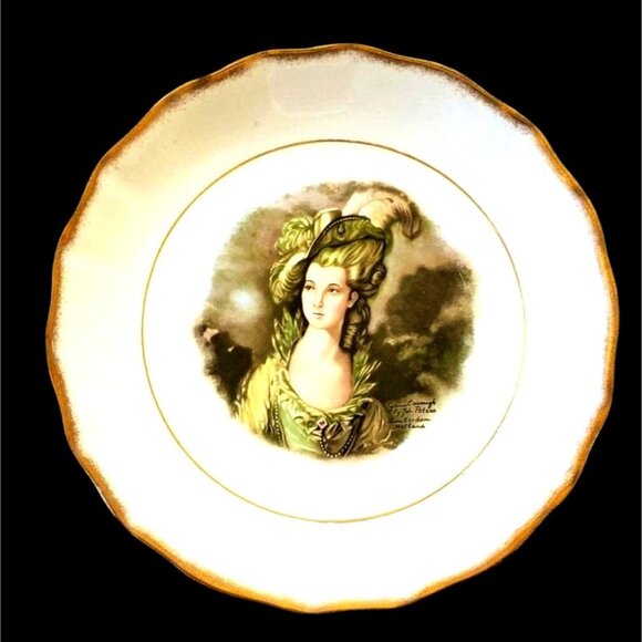 Royal Staffordshire Vintage Portrait Plate Gainsborough Porcelain 8 Inch - Picture 7 of 7